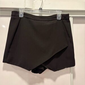BCX Black Wrap-Front Skort